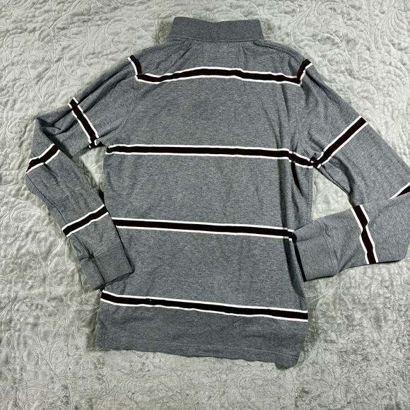 Vintage Y2K Abercrombie & Fitch Mens Polo Medium Muscle Fit Rugby Stripes Preppy - Picture 9 of 9